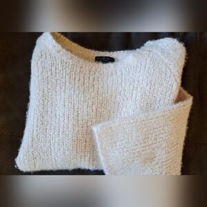 The Elder Statesman J. Crew Cream Crew Neck Sweater Italian Cashmere Luxury L